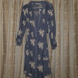 NY&Co Chambray Embroidered Dress